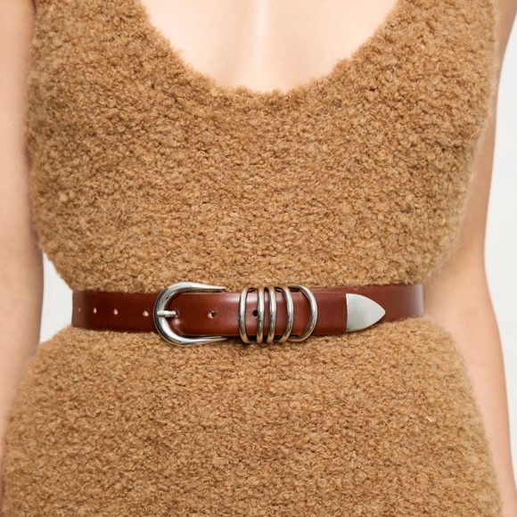 DEHANCHE Hollyhock Silver Syrup Mahogany Belt - Picture 3 of 16